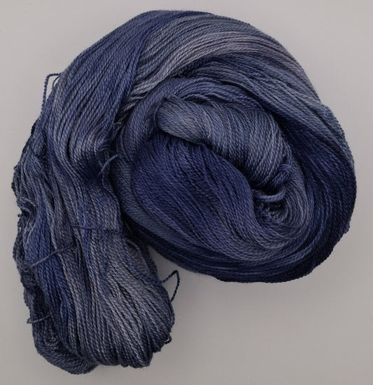 "Blue Hour" - 100G Merino/Silk hand dyed Lace weight Yarn