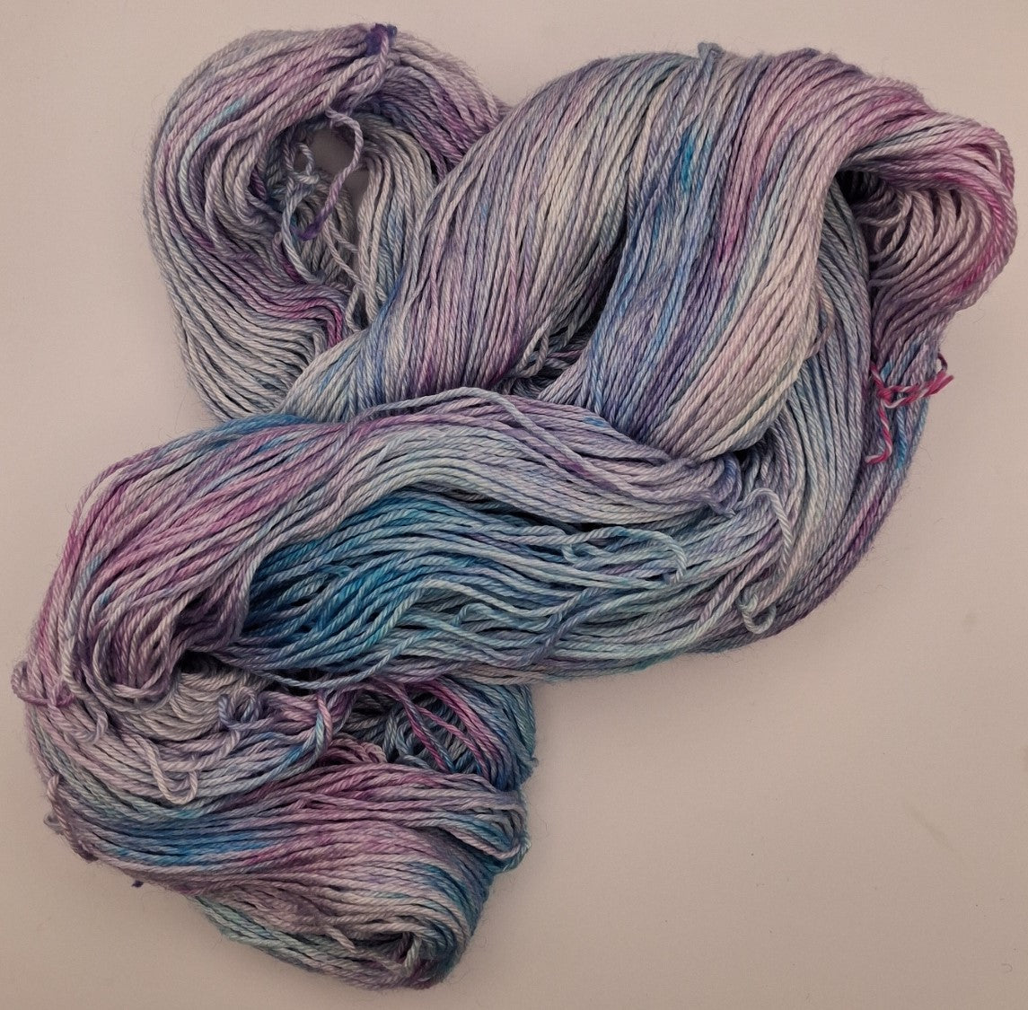 "unicorn" 4 ply hand dyed yarn - 100G Bluefaced Leicester and silk