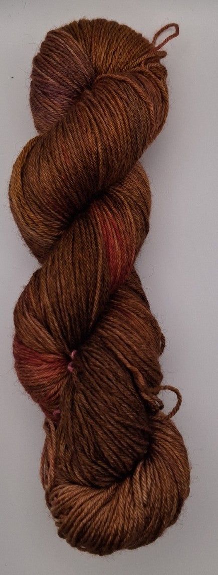 "Opulence" 4 ply hand dyed yarn - 100G Bluefaced Leicester/Silk