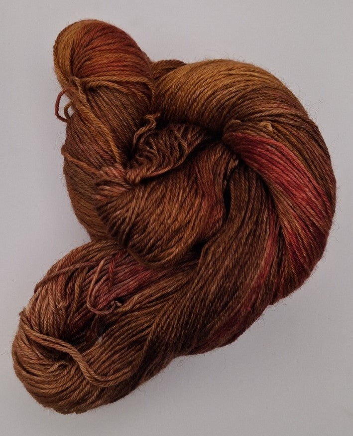 "Opulence" 4 ply hand dyed yarn - 100G Bluefaced Leicester/Silk