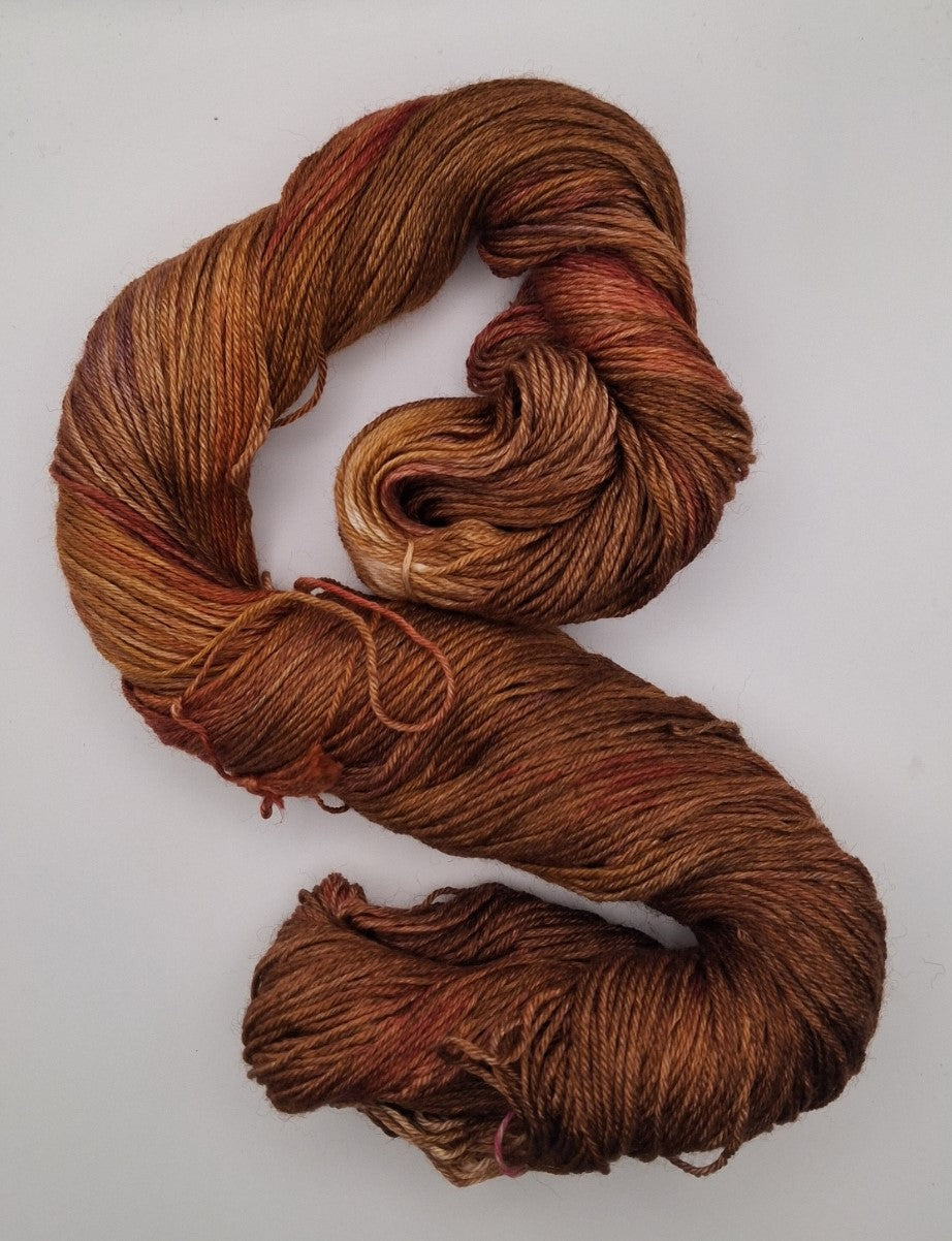 "Opulence" 4 ply hand dyed yarn - 100G Bluefaced Leicester/Silk
