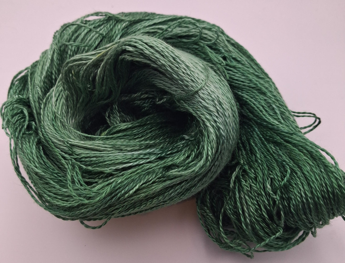 "The Green Man" Lace silk -  Hand Dyed Lace weight 100G 'A' Grade Pure Mulberry Silk