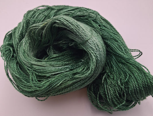 "The Green Man" Lace silk -  Hand Dyed Lace weight 100G 'A' Grade Pure Mulberry Silk