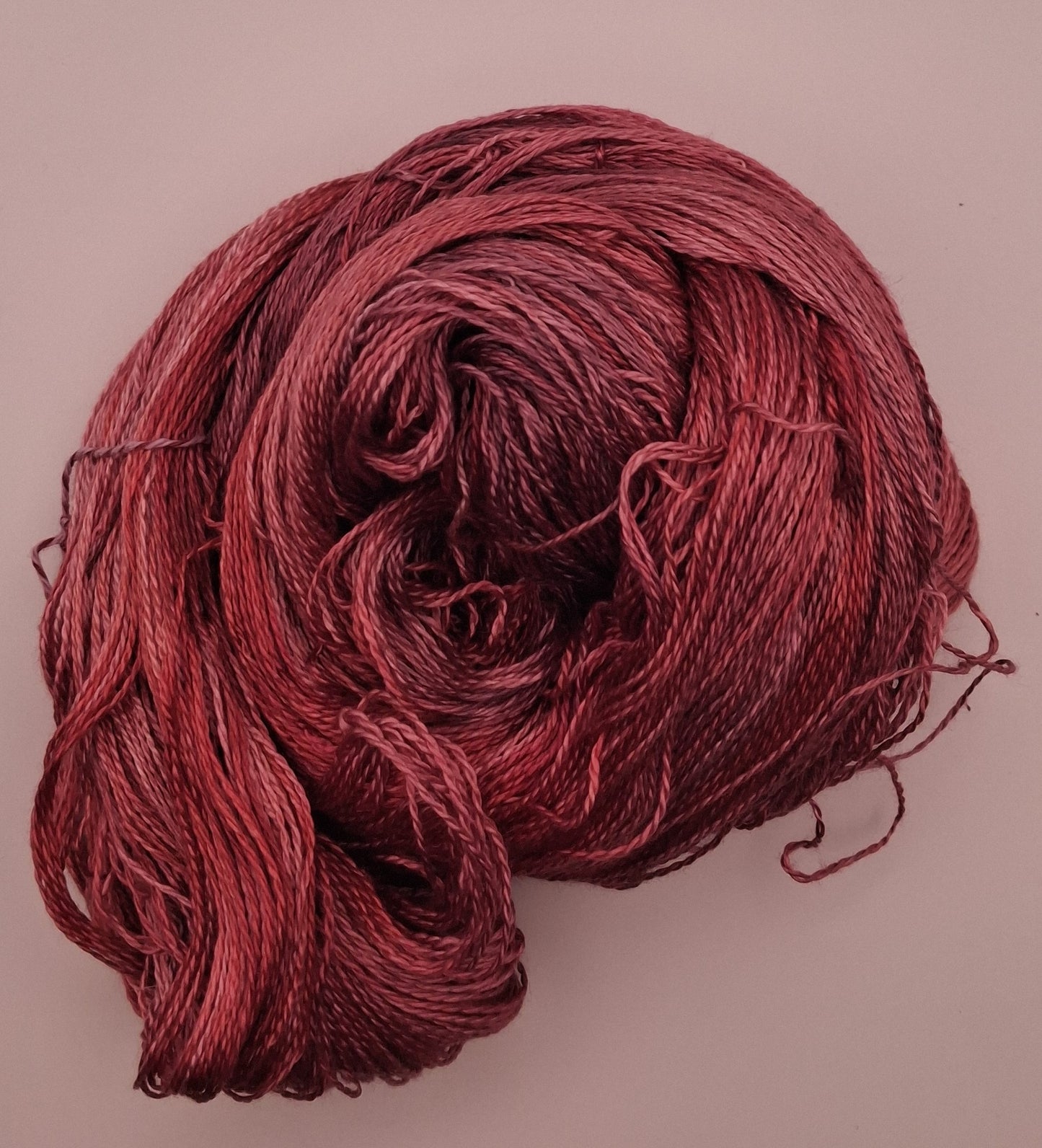 "Cherry"  Hand Dyed Lace weight 100G 'A' Grade Pure Mulberry Silk