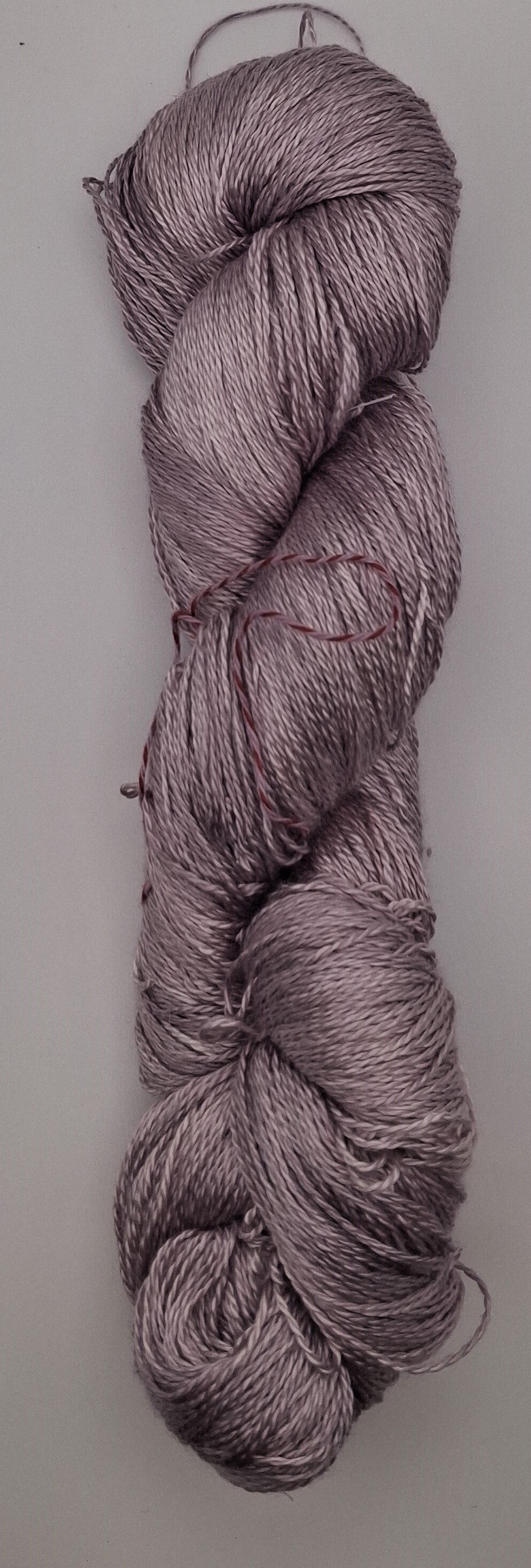 "Pewter Bloom"  Hand Dyed Lace weight 100G 'A' Grade Pure Mulberry Silk
