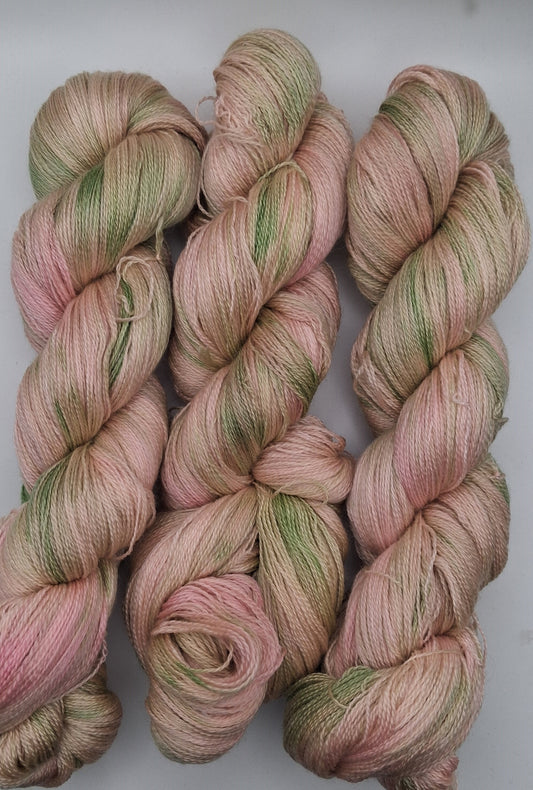 "Vintage" 100G Merino/Tencel hand dyed luxury Lace Weight Yarn