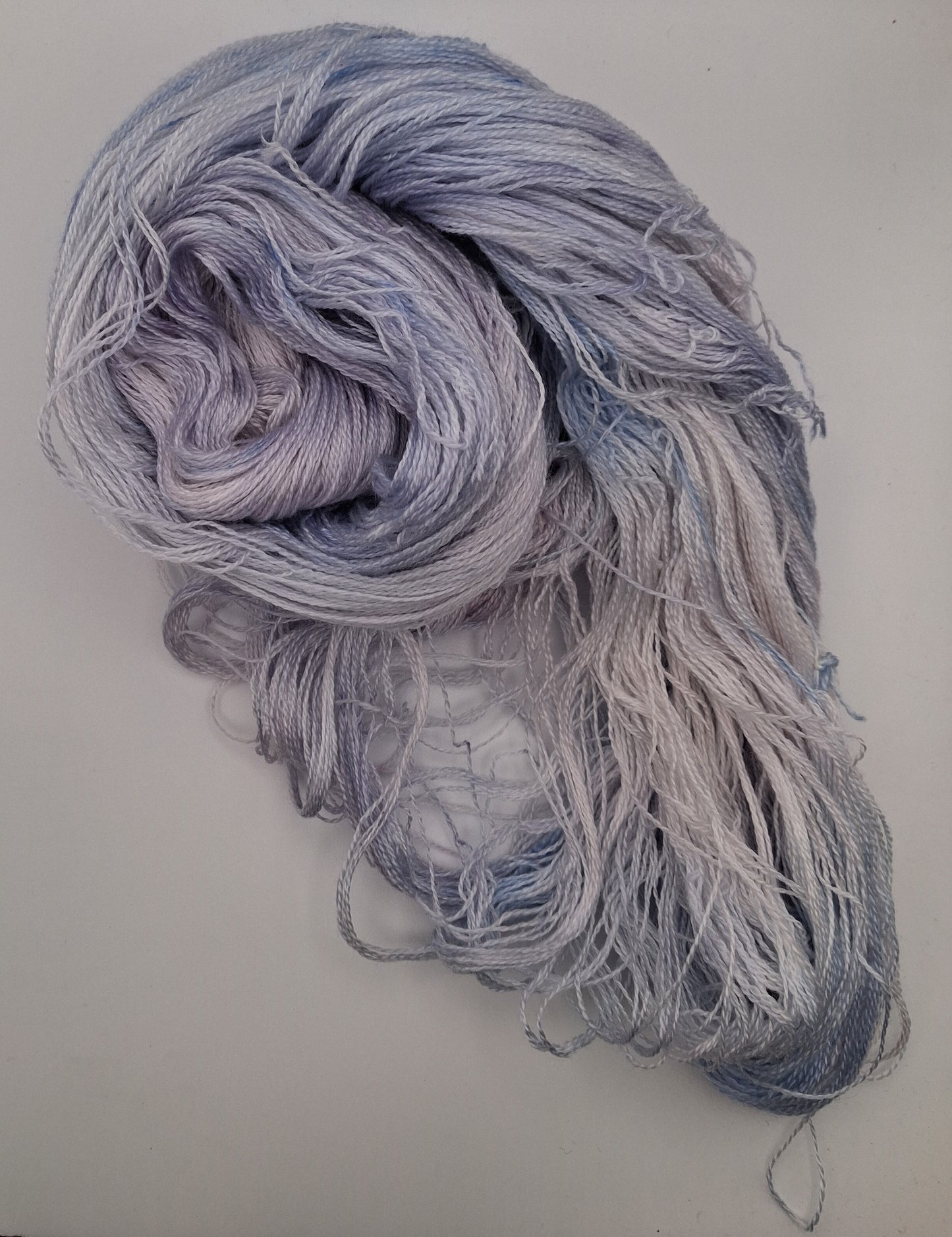 "whispering sky" 100G Merino/Tencel hand dyed luxury Lace Weight Yarn