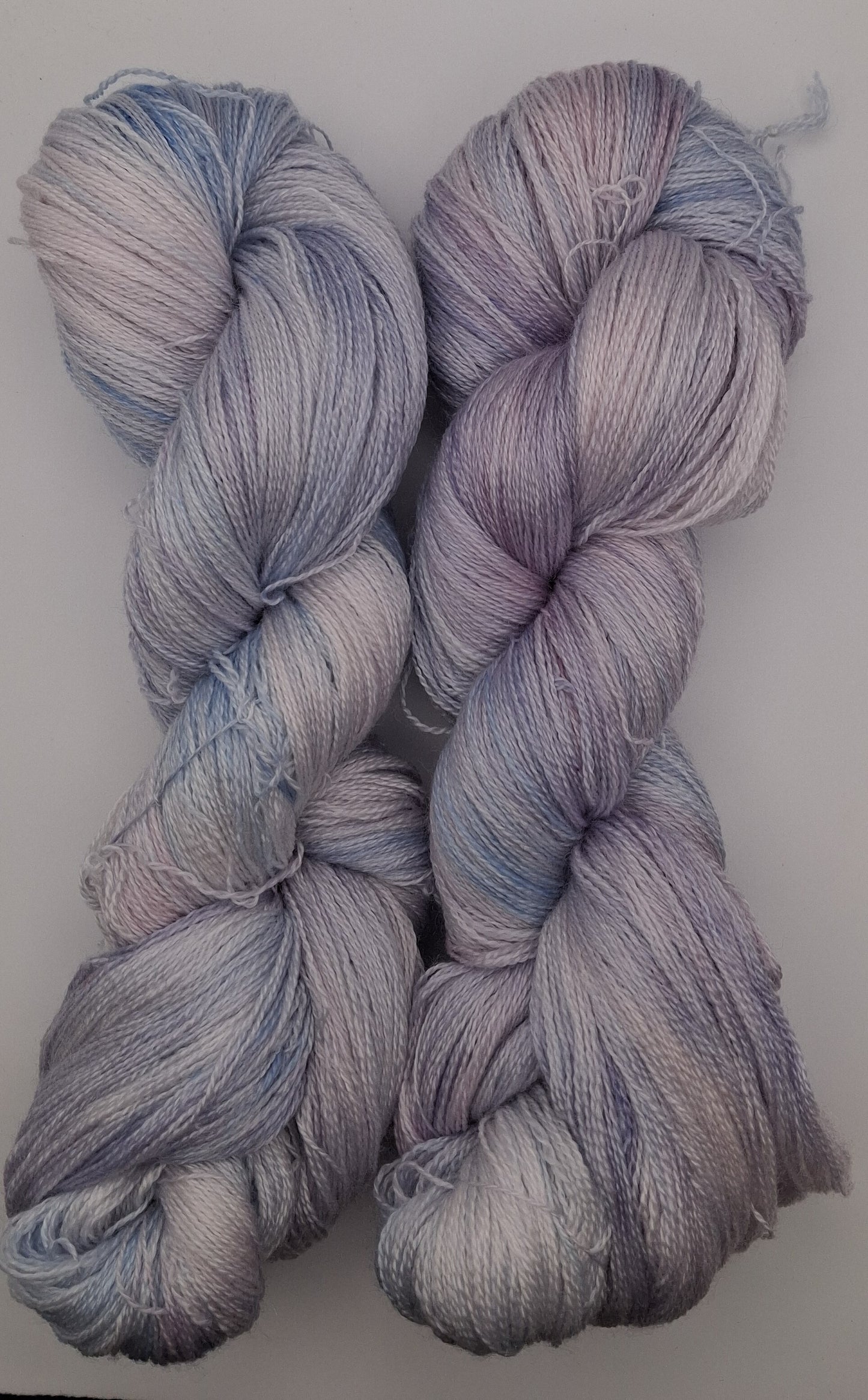 "whispering sky" 100G Merino/Tencel hand dyed luxury Lace Weight Yarn