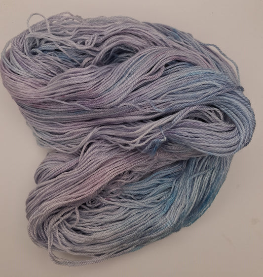 "Whispering sky" 100G Merino/Tencel hand dyed luxury Yarn 4 Ply