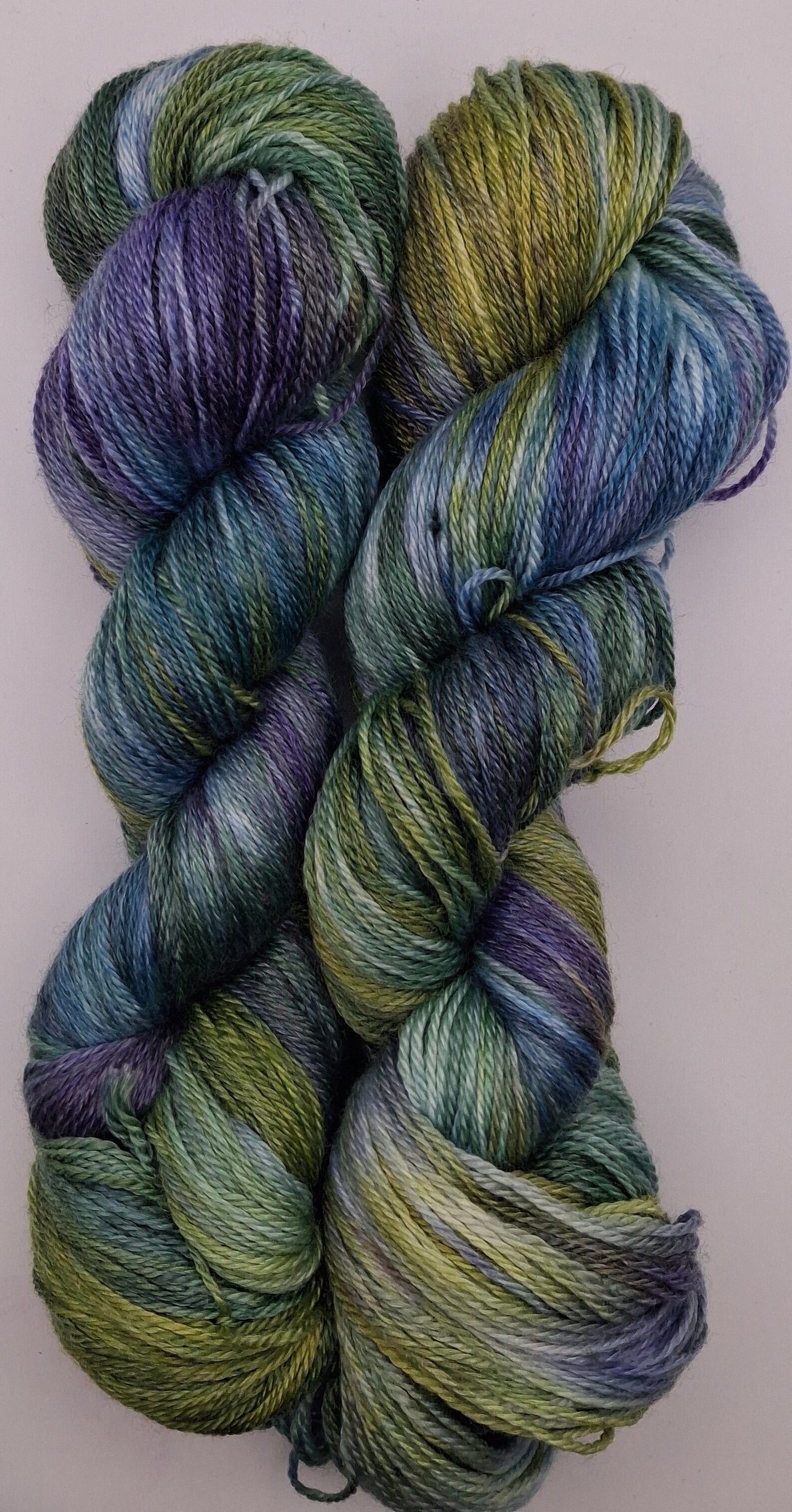100G Merino/Tencel hand dyed luxury Yarn 4 Ply- "Peacock"