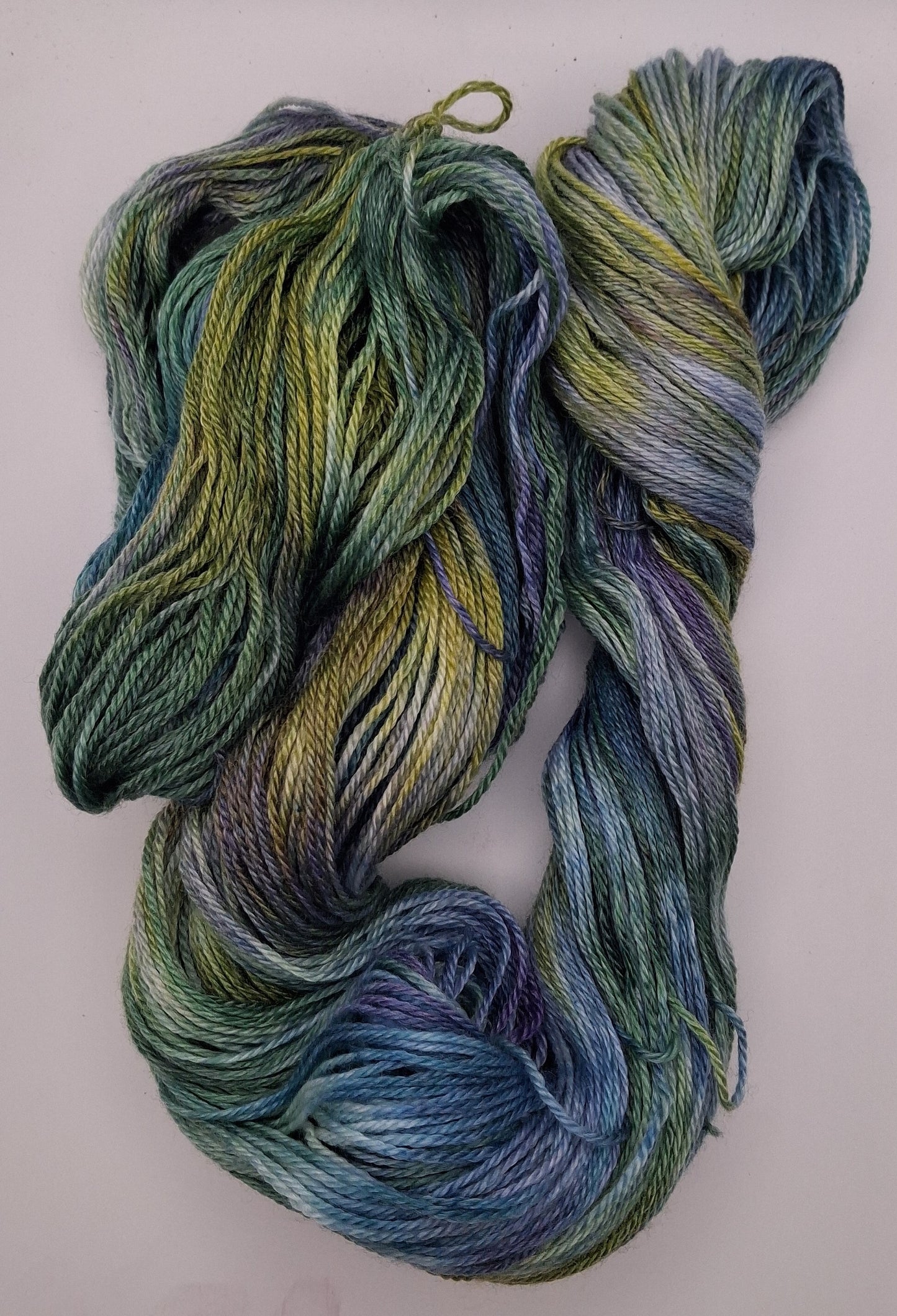 100G Merino/Tencel hand dyed luxury Yarn 4 Ply- "Peacock"