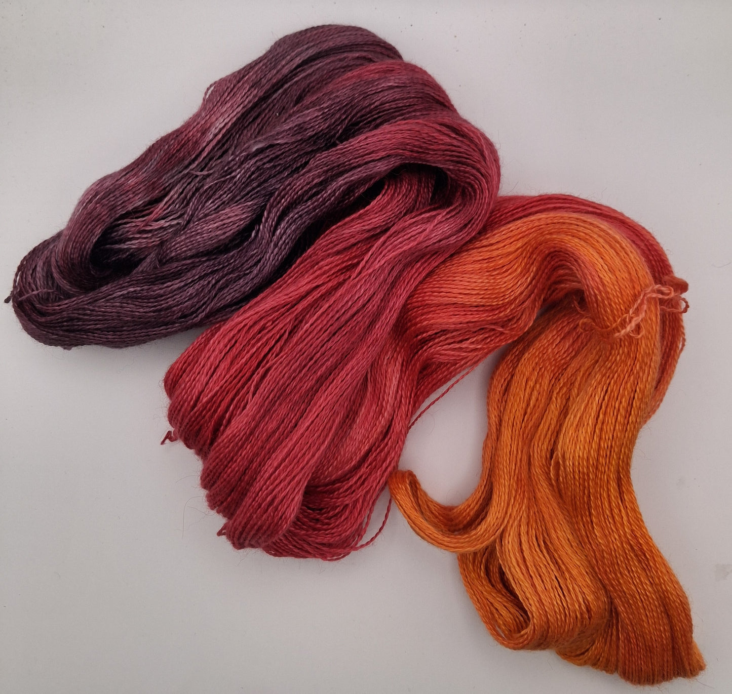 "Pheonix"  lace 100G Alpaca/Silk hand dyed Yarn