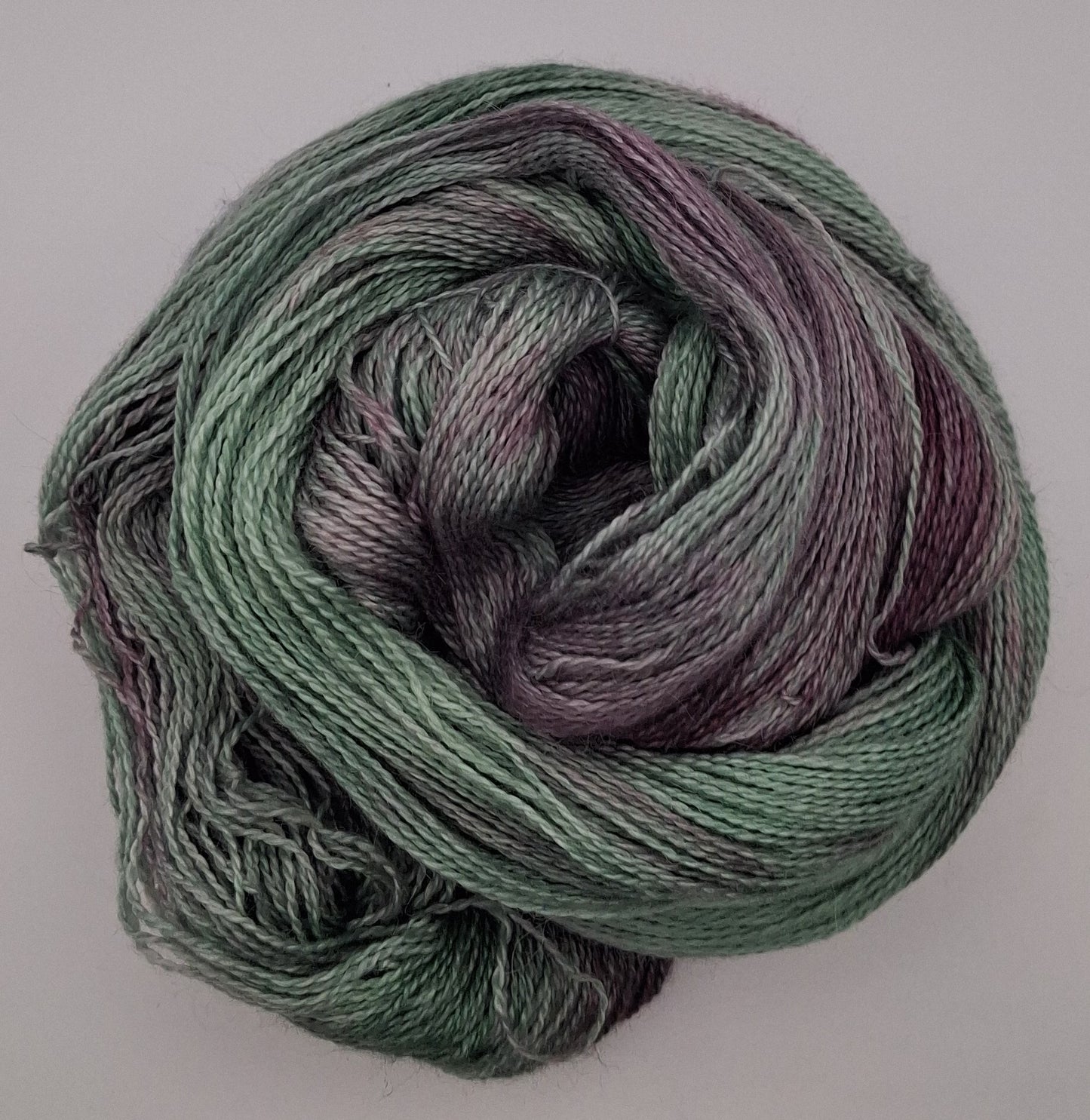 "Blue Lagoon" 100G Alpaca/Silk hand dyed Lace Weight Yarn