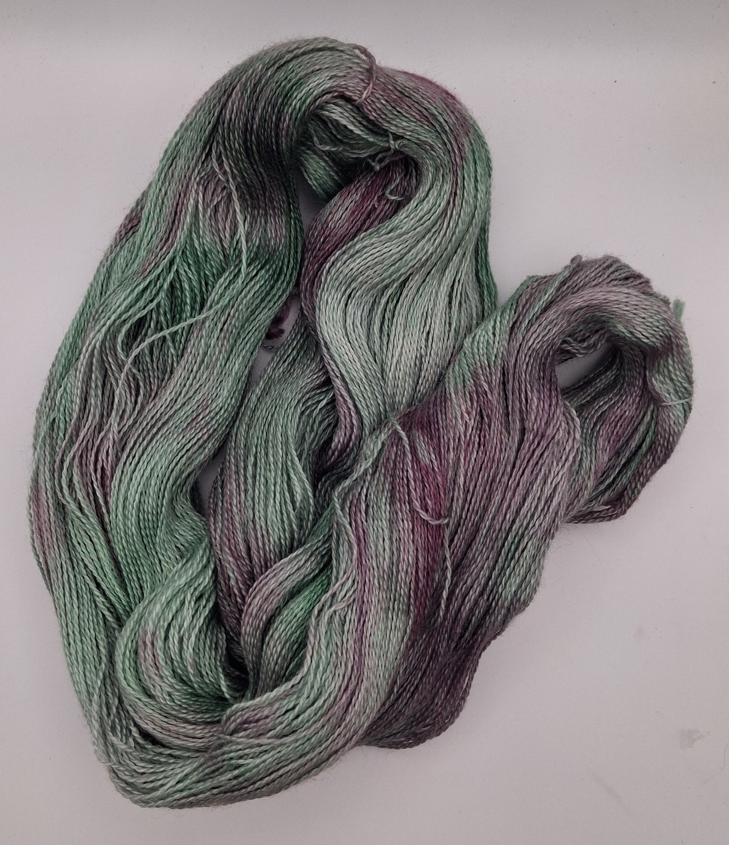 "Blue Lagoon" 100G Alpaca/Silk hand dyed Lace Weight Yarn