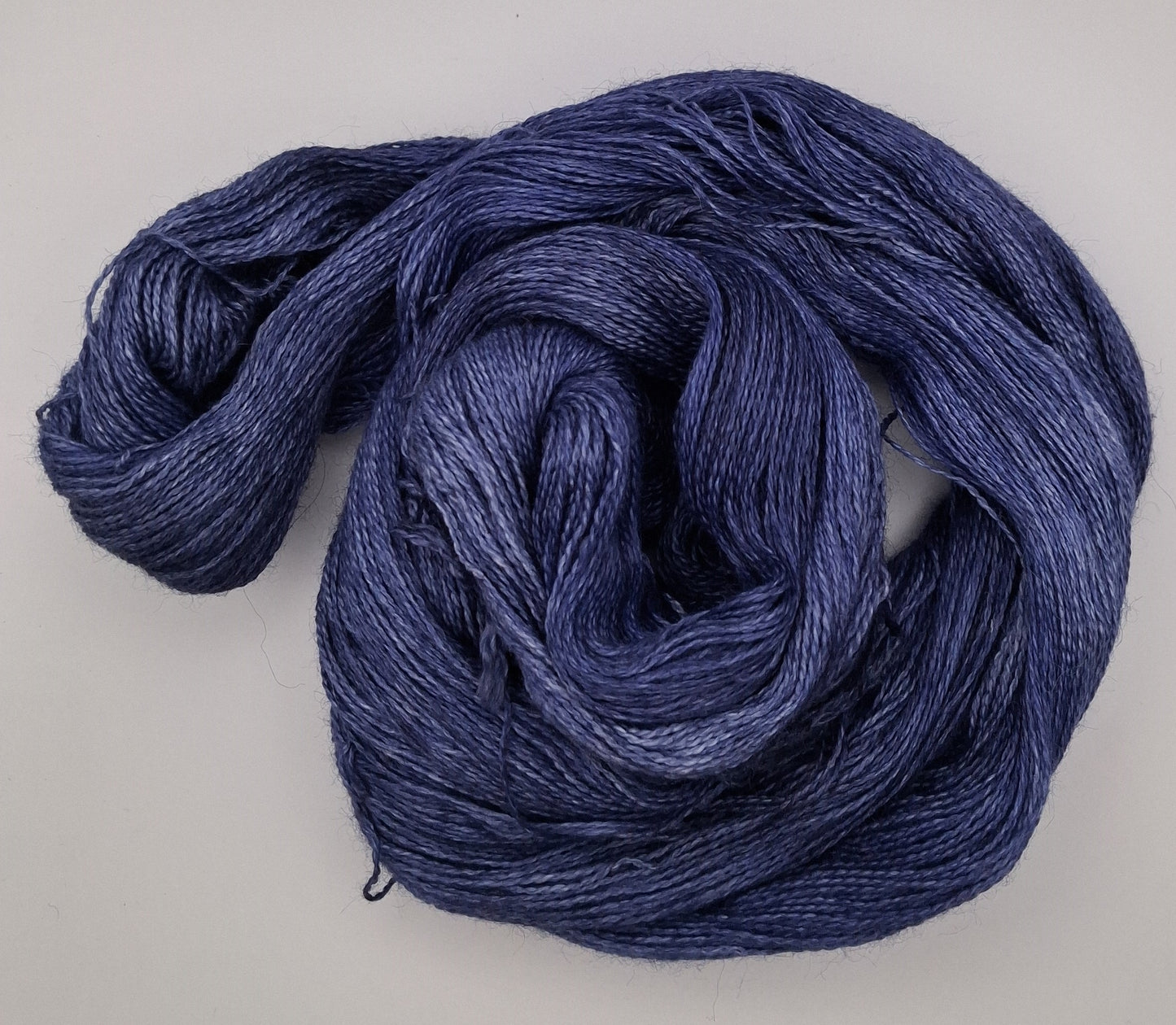 "Prussian Blue"  lace 100G Alpaca/Silk hand dyed Yarn