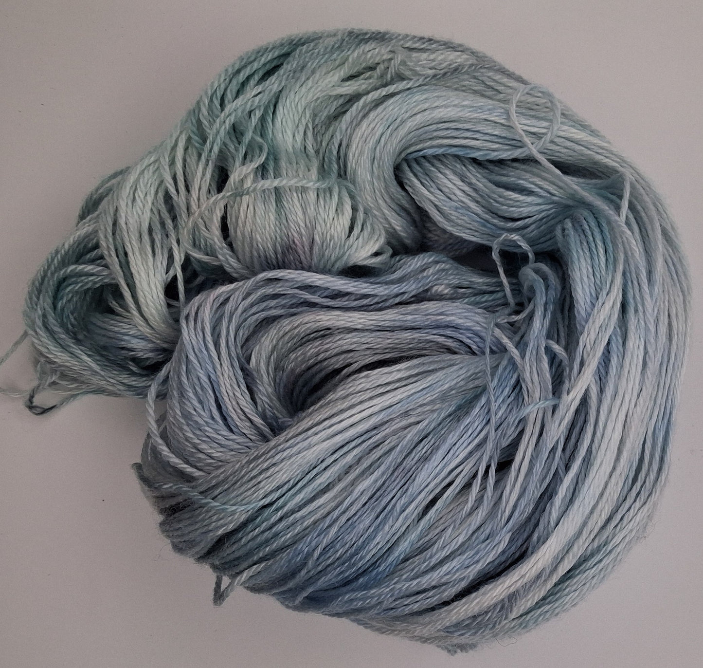 "Glacial Light" 100G Merino/Tencel hand dyed luxury Yarn 4 Ply