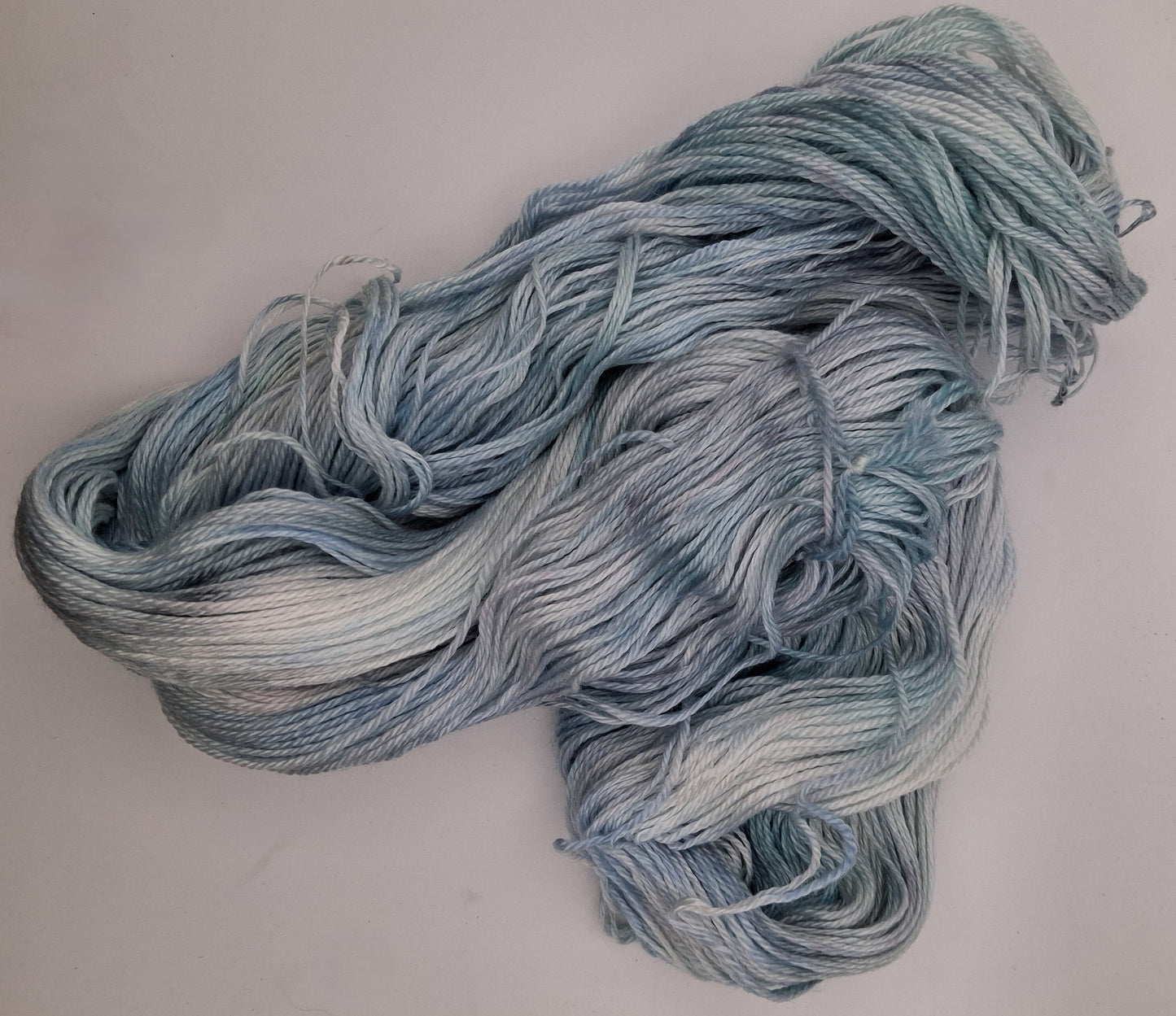 "Glacial Light" 100G Merino/Tencel hand dyed luxury Yarn 4 Ply