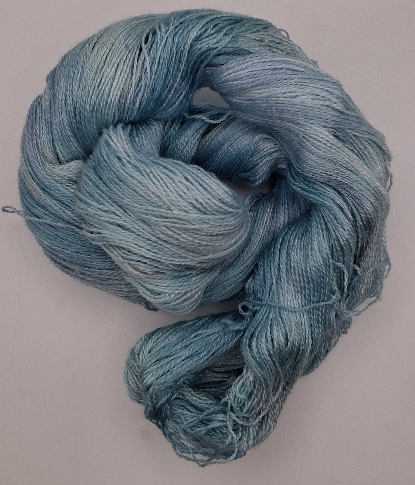 "Glacial Light" 100G Merino/Tencel hand dyed luxury Lace Weight Yarn