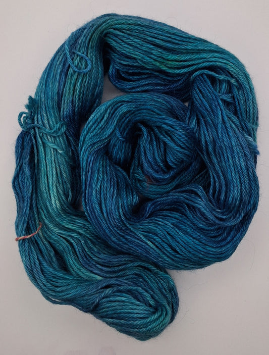 "Lapis" Alpaca/Silk/   Cashmere hand dyed DK Yarn