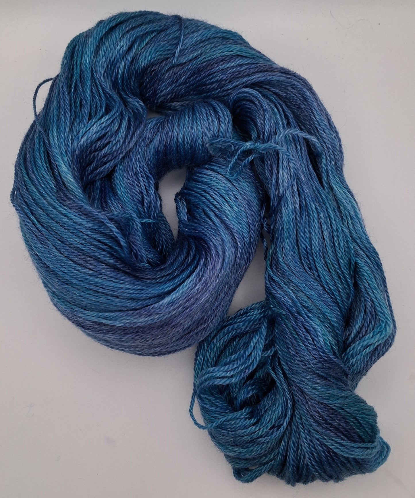 "Lapis" 100G Merino/Tencel hand dyed luxury Yarn 4 Ply