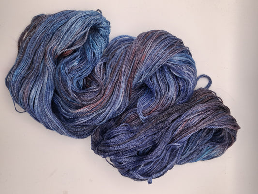 100G Merino/Tencel hand dyed luxury Yarn DK- "Blue Haze"