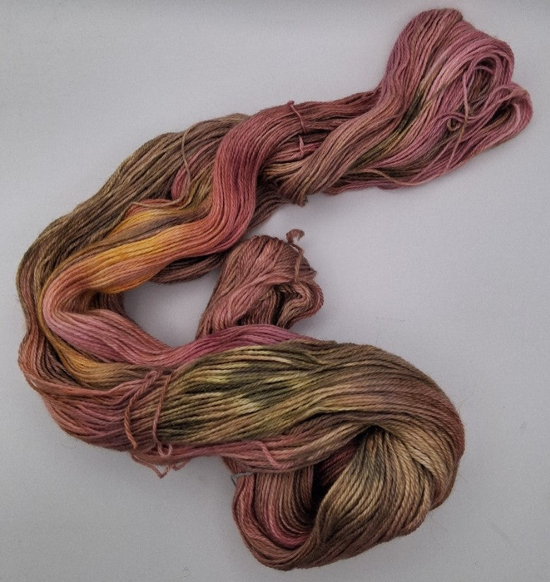 "Fallen Leaves" 4 ply hand dyed yarn 100G Alpaca/Silk/   Cashmere