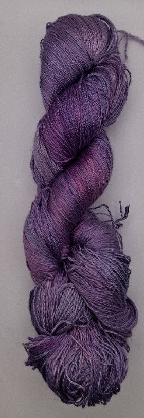 "Royal Purple"  Hand Dyed Lace weight 100G 'A' Grade Pure Mulberry Silk