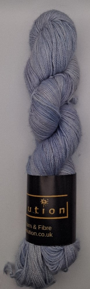 "Silver Thistle" 4 ply hand dyed 100G Alpaca/Silk/   Cashmere