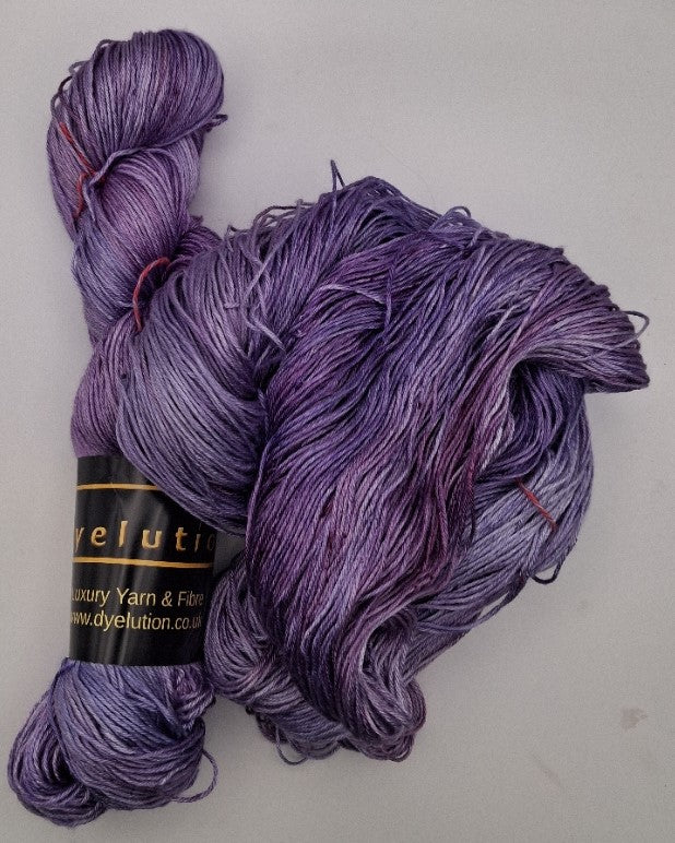 "Purples"  4 ply 100G 'A' Grade Pure Mulberry Silk hand dyed