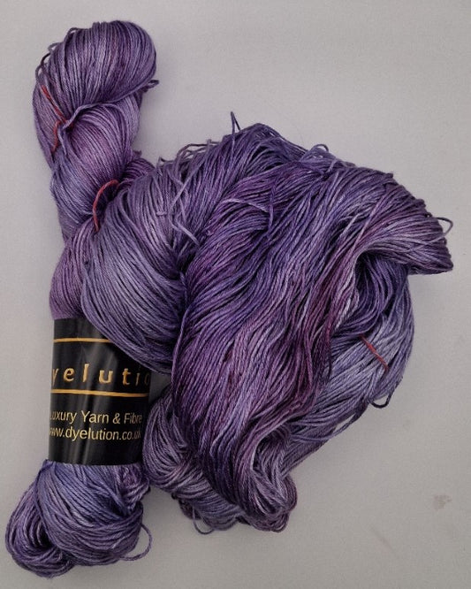 "Purples"  4 ply 100G 'A' Grade Pure Mulberry Silk hand dyed