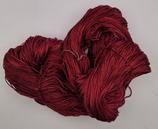 "Cardinal" - 4 ply 100G 'A' Grade Pure Mulberry Silk Hand dyed
