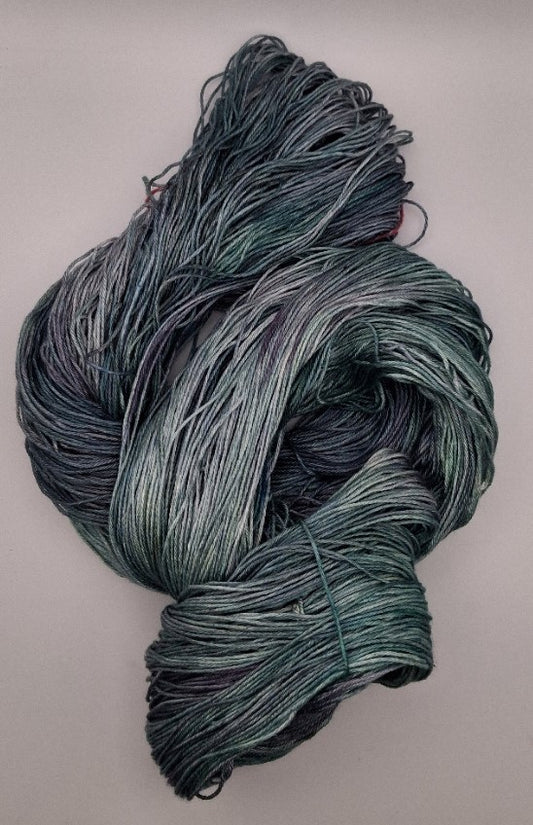 "Sage" - 4 ply 100G 'A' Grade Pure Mulberry Silk Hand Dyed