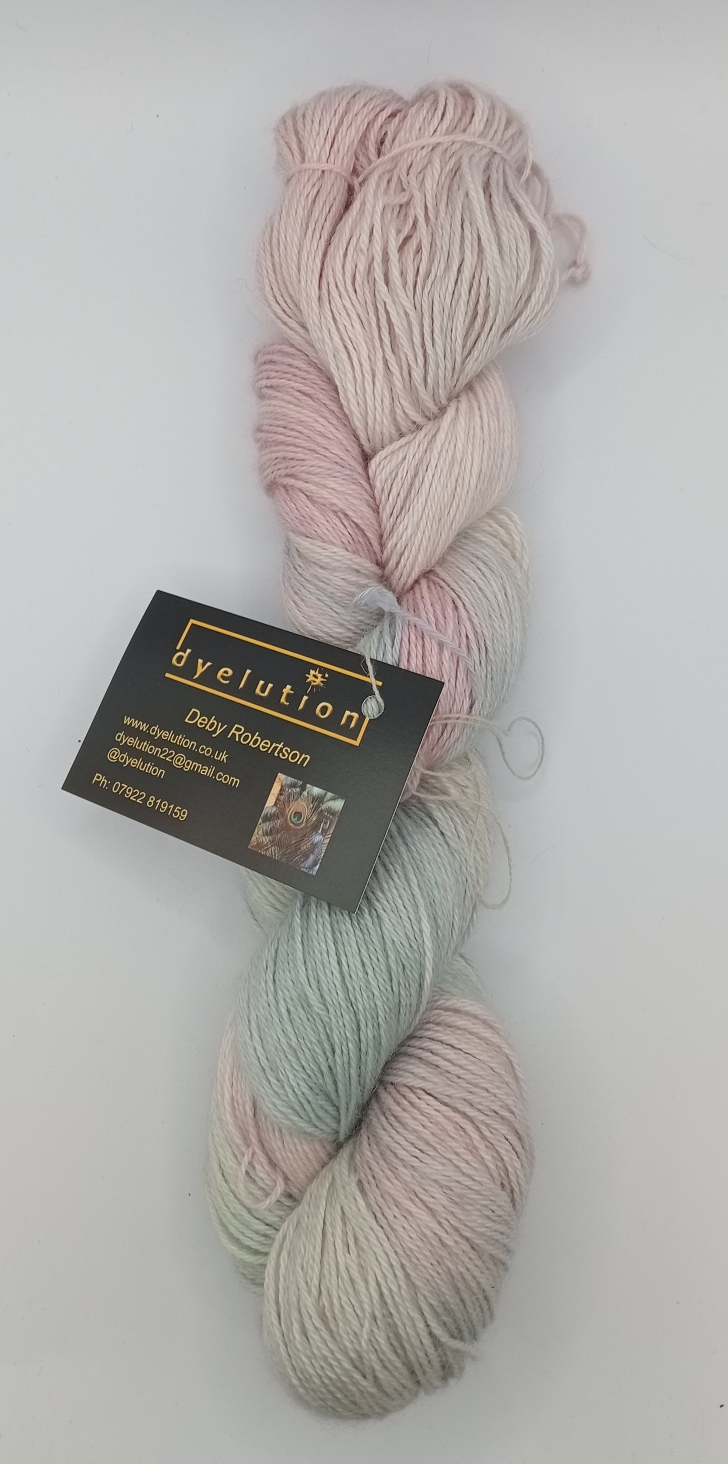 100G Alpaca/Silk/   Cashmere hand dyed 4 ply Yarn- "Pink Lady's Slipper"