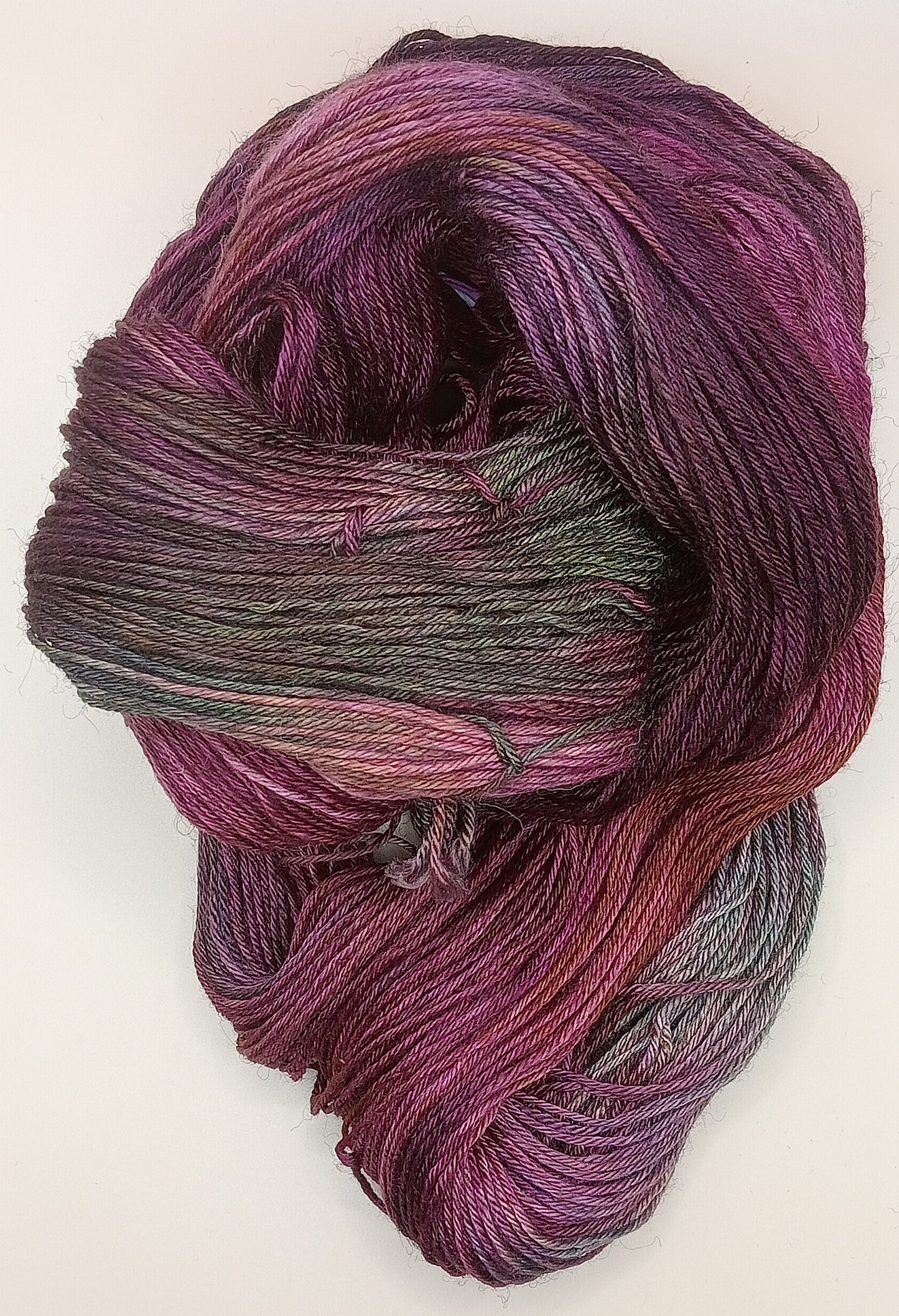 100G Bluefaced Leicester and silk hand dyed 4 ply Yarn- "Curiosity on Mars"