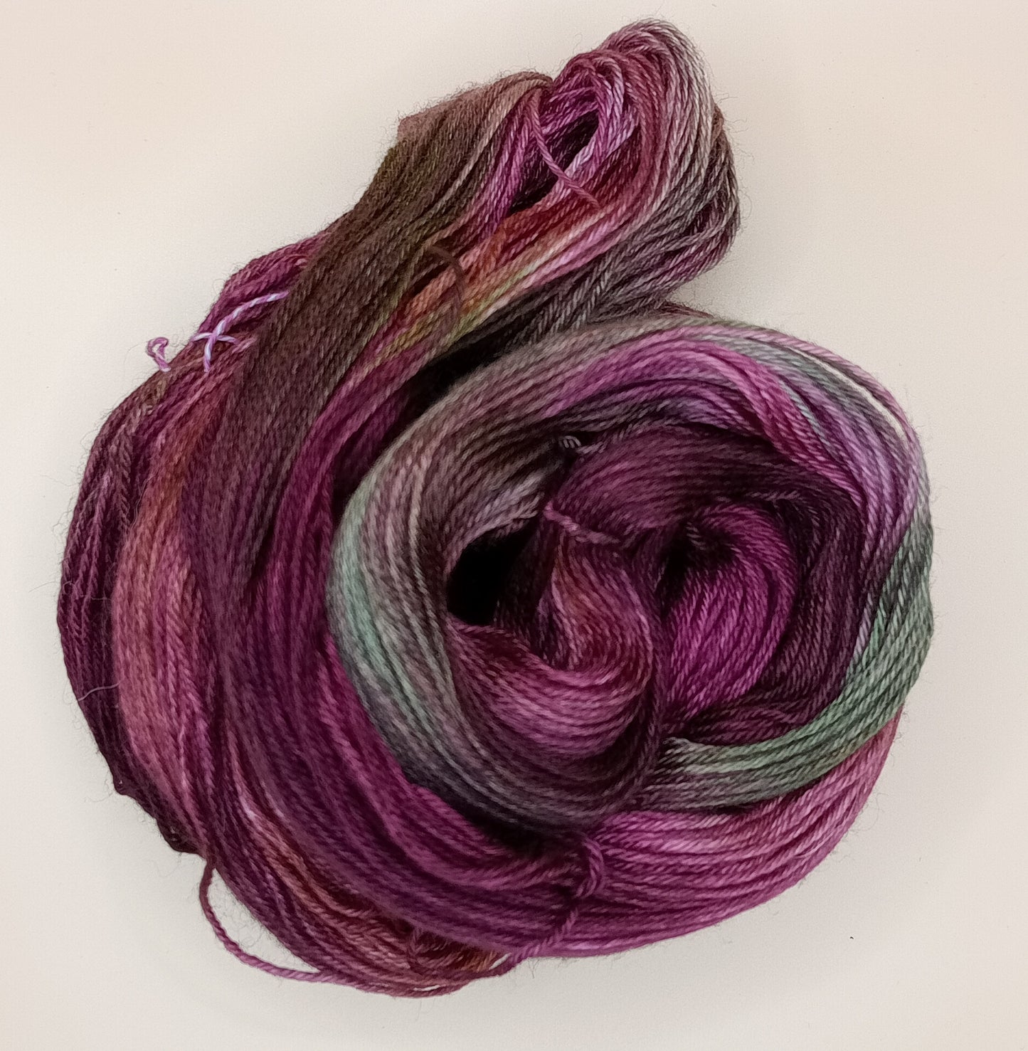 100G Bluefaced Leicester and silk hand dyed 4 ply Yarn- "Curiosity on Mars"