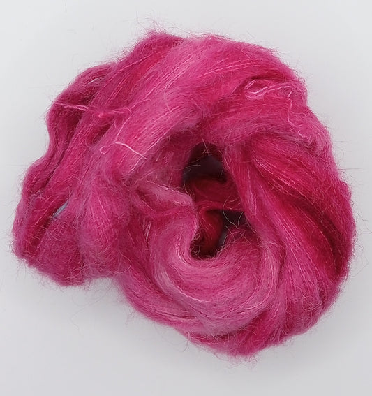 "Raspberry" - Baby Suri Alpaca/Mulberry Silk