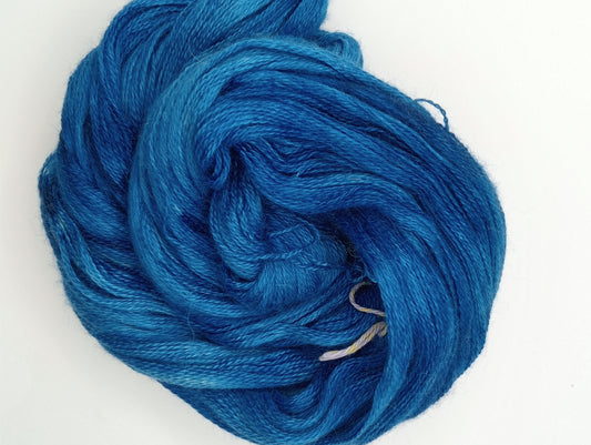 100G Alpaca/Silk/   Cashmere hand dyed Lace Weight Yarn- "Periwinkle"