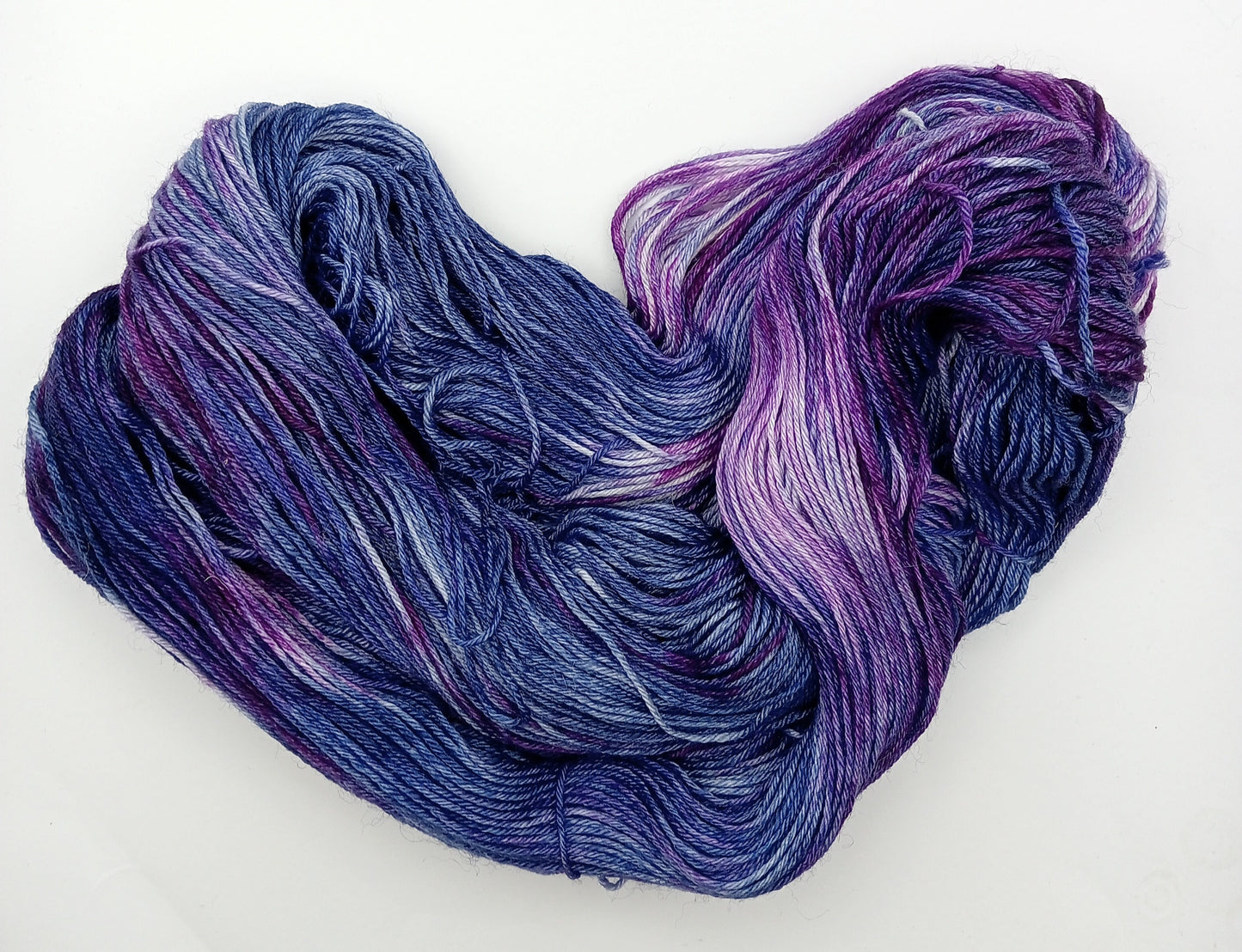 100G BFL/Silk hand dyed 4 ply Yarn- "Interstellar"