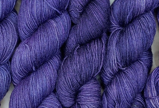 100G Merino/Silk/Yak hand dyed luxury Yarn 4 Ply- "Purple Passion"