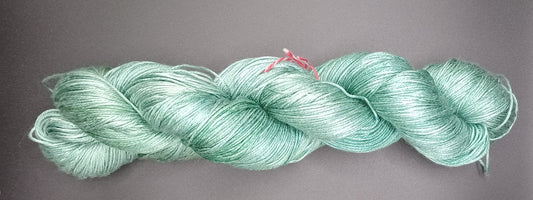 100G 'A' Grade Pure Mulberry Silk 4 Ply- "Malachite"  Hand Dyed
