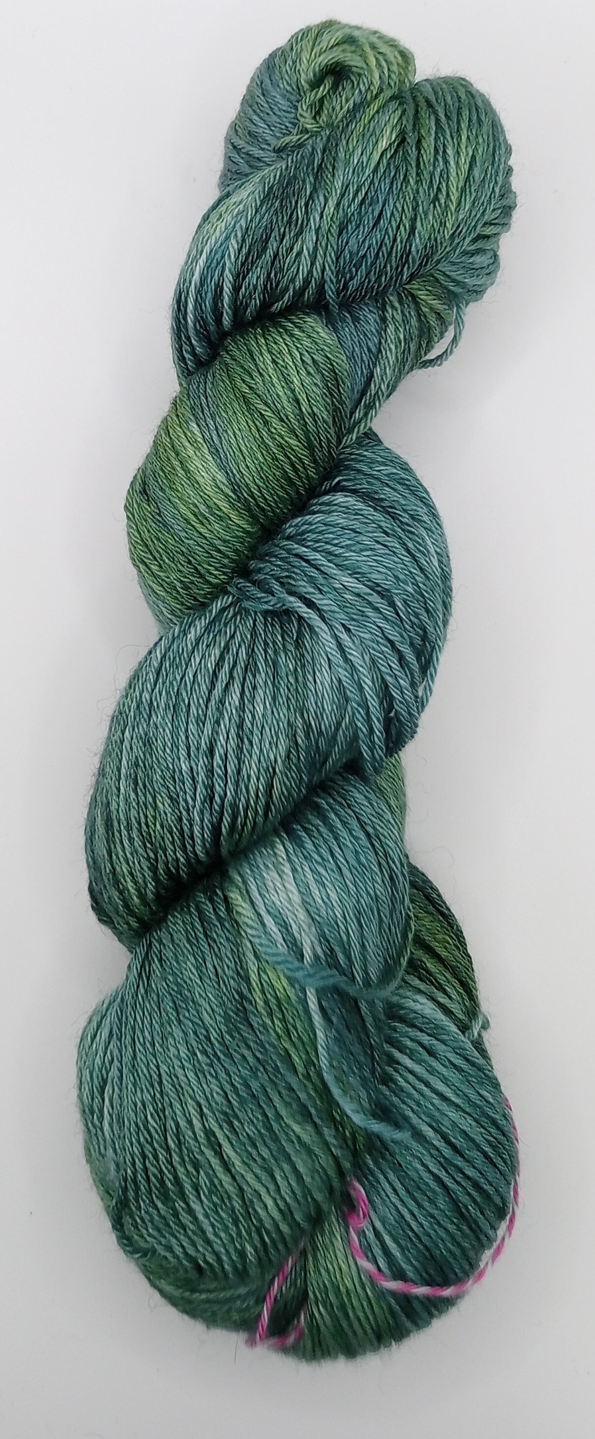 100G Bluefaced Leicester/Silk hand dyed 4 ply Yarn- "Emerald"