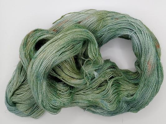 100G Baby Alpaca/Silk/Linen hand dyed Lace Weight Yarn- "Sage"