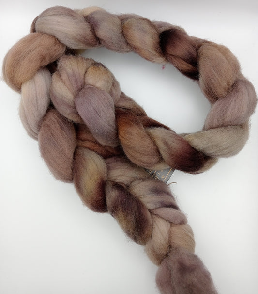 100G Falkland hand dyed fibre combed top - "Fallen Orchard"
