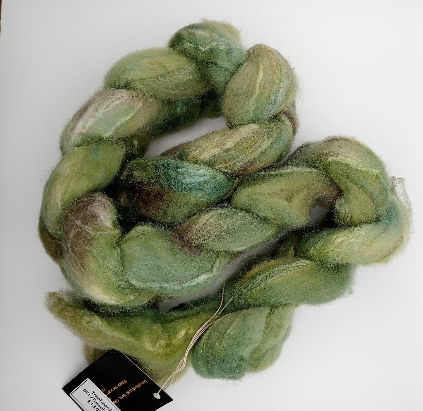 "Treebeard" Bluefaced Leicester/Tussah silk hand dyed luxury blend 100g"