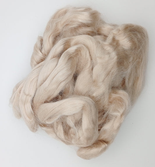 Natural Tussah silk top  (unbleached) - 50g