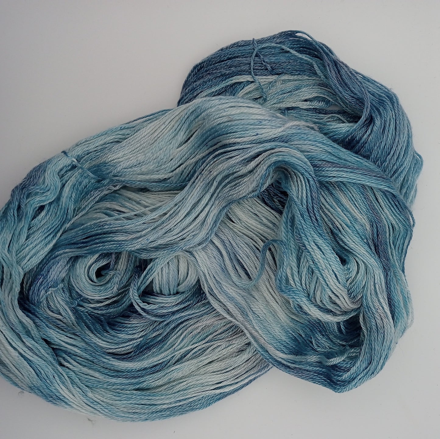 "Glacial Light" 100G Merino/Tencel hand dyed luxury Yarn 4 Ply