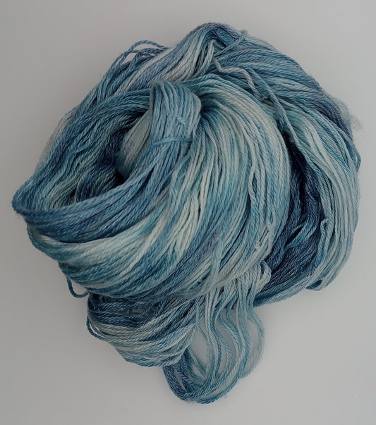 "Glacial Light" 100G Merino/Tencel hand dyed luxury Yarn 4 Ply