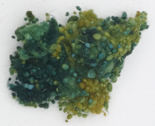 Dark Greens wool nepps hand dyed