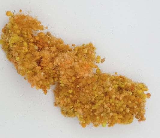 Golden Yellow wool nepps hand dyed