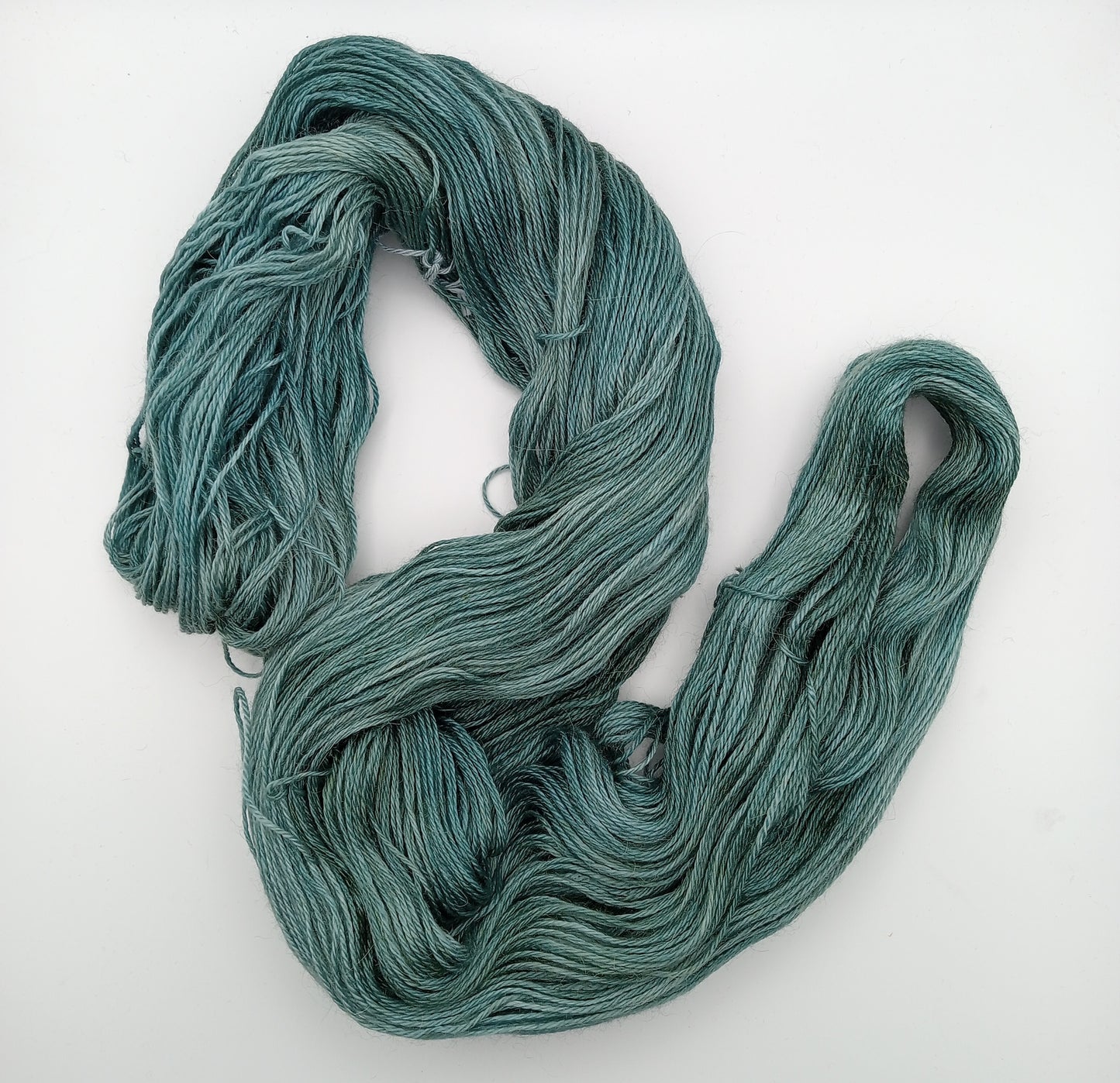 "Emerald Forest" - 4 ply hand dyed yarn 100G Alpaca/Silk/   Cashmere